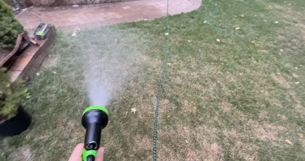 Cleaning up After Hurricane Ian with an 100 foot flexible garden hose