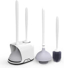 Lefree Toilet Plunger and Brush Combo Set with Caddy Holder Storage, White