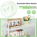 Lefree 3 Tier Rolling Utility Cart Metal Storage Carrier with Wheels White