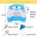 Lefree Balloon Pump Electric Air Pump Inflator for Party Decoration，Blue/Pink