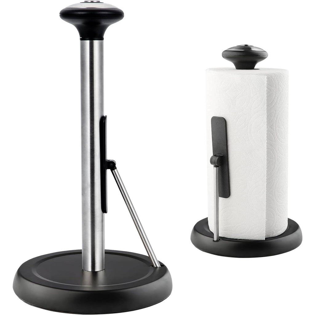 LEISURESHARE Paper Towel Holder Countertop, Stainless Steel Standing Paper