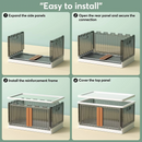 Lefree Storage Bins with Lids Collapsible Box Containers Organizer