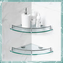 Lefree Bathroom Tempered Glass Shelf Floating Wall Shelves 4 Pack
