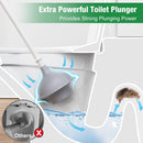 Lefree Toilet Plunger and Brush Combo Set with Caddy Holder Storage, White