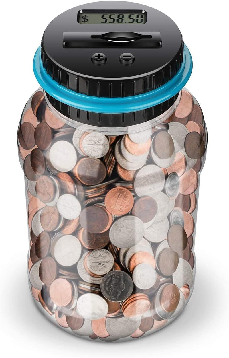Lefree Big Piggy Bank, Digital Counting Coin Bank,Money Saving Jar