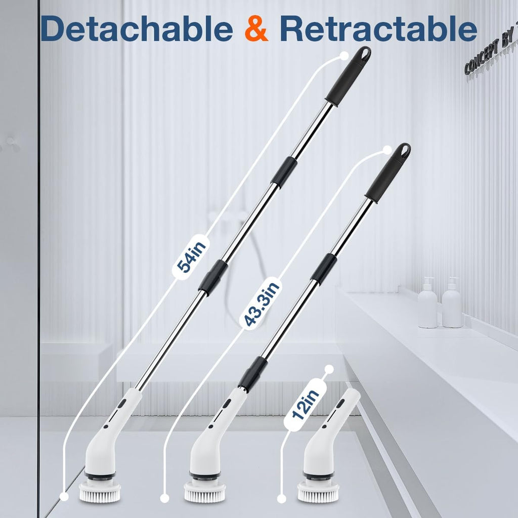 Free Shipping] Retractable Long Handle Bathroom Kitchen Cleaning