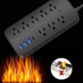 Lefree Power Strip Surge Protector Extension Cord with Multi Outlets USB Ports