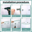 Lefree Bathroom Tempered Glass Shelf Floating Wall Shelves 4 Pack