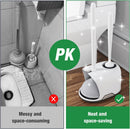 Lefree Toilet Plunger and Brush Combo Set with Caddy Holder Storage, White