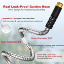 Metal Garden Hose 100FT/75FT/50FT/25FT，304 Stainless Steel Water Hose