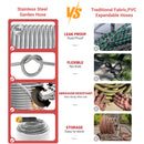 Metal Garden Hose 100FT/75FT/50FT/25FT，304 Stainless Steel Water Hose