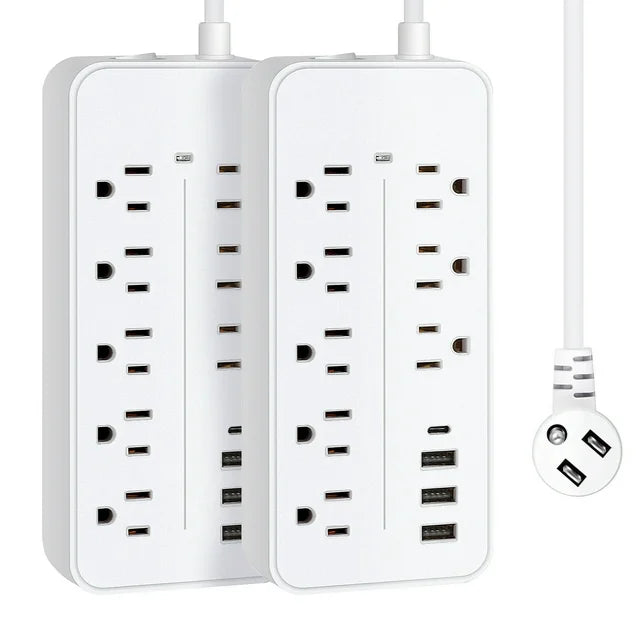 Lefree Power Strip Surge Protector Extension Cord with Multi Outlets USB Ports