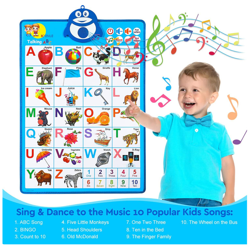  Spanish ABC Sound Book, English Electronic Children's Sound  Book, for Kids Above 3 Years Old Letters Learning(Yellow) : Toys & Games